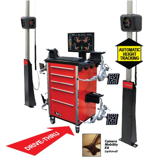 Pro42 Platinum Auto-Tracking 3D Wheel Aligner | Diagnostic Scan & Wireless Mobility